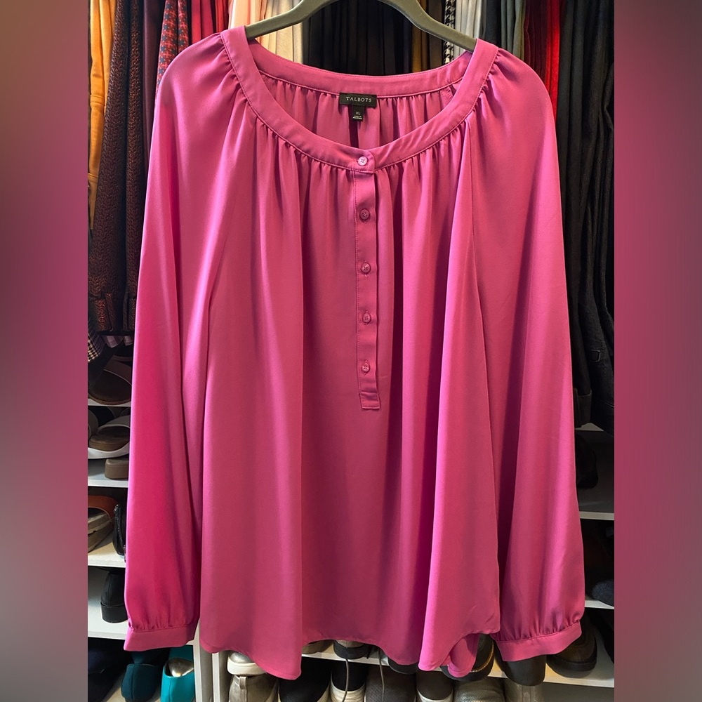Talbots magenta tunic. Size XL